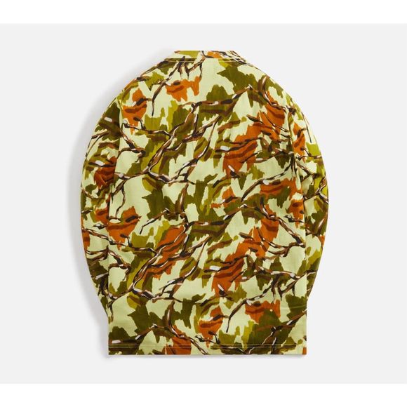 Awake NY Camo Printed Pocket Long Sleeve Tee Green Camo Size M - Picture 2 of 10